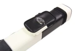 Baize Master Baize Master BLACK & WHITE Leather Patch Effect SQUARE Cue Case - Holds 2 Centre Jointed Cues -Billiards Shop 94424328