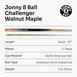 Cue + Case Jonny 8 Ball Challenger 57 Inch 2 Piece Centre Joint English Pool Cue With 8mm Pro Leather Tip 28 Cue + Case Jonny 8 Ball Challenger 57 Inch 2 Piece Centre Joint English Pool Cue With 8mm Pro Leather Tip -Billiards Shop Artboard14 5bb4eb71 7c62 470f 9caf 9e6c481de77d