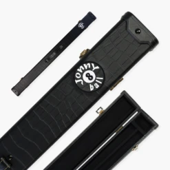 Jonny 8 Ball Jonny 8 Ball BLACK CROC Luxury Snooker Pool Cue Case – For 2 Piece Centre Joint Cue