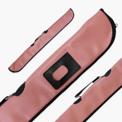 Cue & Case Quality Thick Padded Light Pink Vinyl 2pc Soft Cue Case