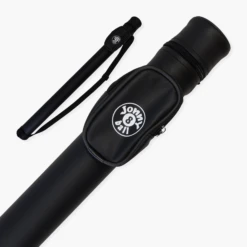 Jonny 8 Ball Jonny 8 Ball Black Tubular Cue Case + Shoulder Strap - Holds 2pc Snooker Or Pool Cue