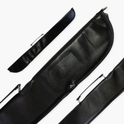 Cue & Case Economy Plain Black Vinyl Soft Cue Case For 57 Inch 2 Piece Snooker Or Pool Cue