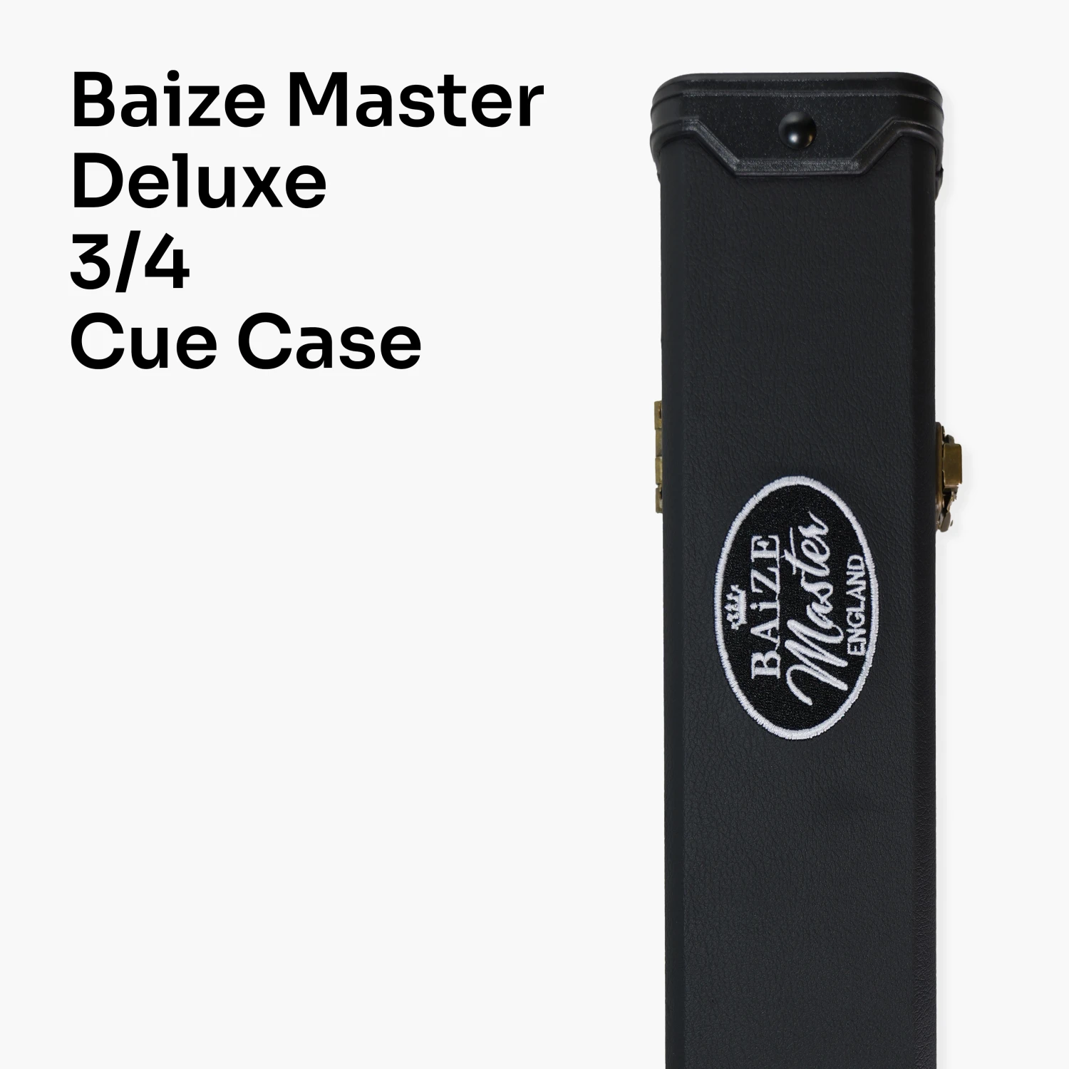 Baize Master Baize Master BLACK + WHITE INTERIOR 3/4 Deluxe Black Pool Snooker Cue Case With Plastic Ends And Embroidered Logo 4 Baize Master Baize Master BLACK + WHITE INTERIOR 3/4 Deluxe Black Pool Snooker Cue Case With Plastic Ends And Embroidered Logo - Image 2