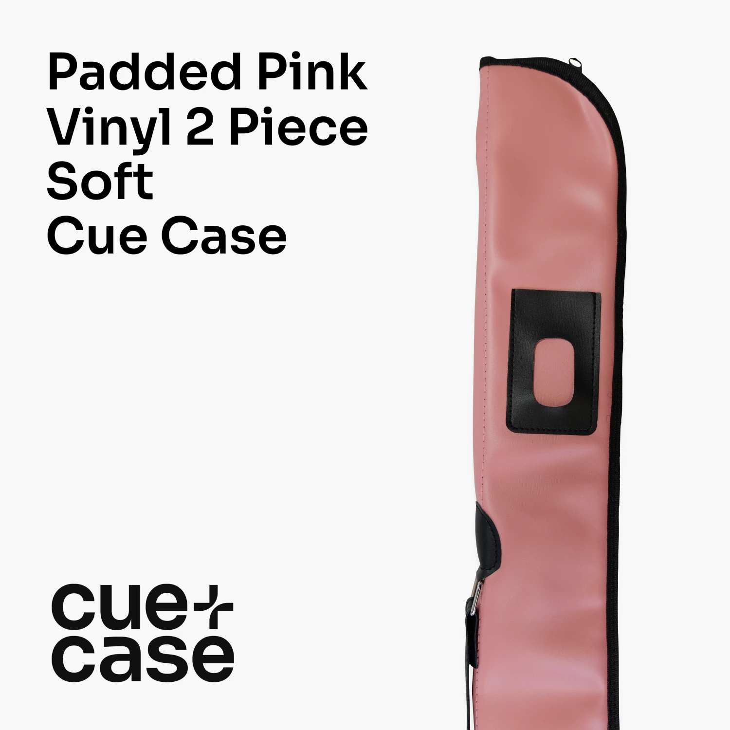 Cue & Case Quality Thick Padded Light Pink Vinyl 2pc Soft Cue Case 4 Cue & Case Quality Thick Padded Light Pink Vinyl 2pc Soft Cue Case - Image 2