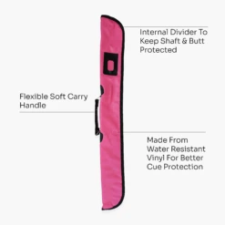 Cue & Case Quality Thick Padded HOT PINK Vinyl 2pc Soft Snooker Pool Cue Case -Billiards Shop Artboard4 3108fd83 b9ff 48a1 811c f5fad634e470