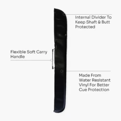 Cue & Case Economy Plain Black Vinyl Soft Cue Case For 57 Inch 2 Piece Snooker Or Pool Cue -Billiards Shop Artboard4 452285cd b10a 4dc0 a96f 6607ee42da9c