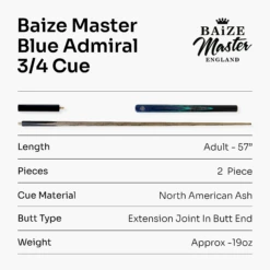 Baize Master Baize Master Blue Admiral 3/4 Jointed Cue + 6" Mini-Butt Extension -Billiards Shop Artboard7 d89981a3 217f 46f8 90c6 34e64df8a17b