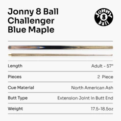 Cue + Case Jonny 8 Ball Challenger 57 Inch 2 Piece Centre Joint English Pool Cue With 8mm Pro Leather Tip 35 Cue + Case Jonny 8 Ball Challenger 57 Inch 2 Piece Centre Joint English Pool Cue With 8mm Pro Leather Tip -Billiards Shop Artboard 14
