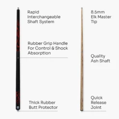 Jonny 8 Ball Jonny 8 Ball 57 Inch 2 Piece RISS Pool Cue 8.5mm Elk Master Tip - Interchangeable Shaft -Billiards Shop Artboard 3 bff23b5d 1a04 4e9a a318 4115f6e0c77e