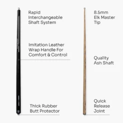 Jonny 8 Ball Jonny 8 Ball 57 Inch 2 Piece RISS Pool Cue 8.5mm Elk Master Tip - Interchangeable Shaft -Billiards Shop Artboard 3 f3b63db3 2f71 471f 8bbc 27a58ef0cc72