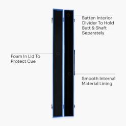 Cue & Case CLASSIC ATTACHE 2 Piece Snooker Pool Cue Case With Batten Divider -Billiards Shop Artboard 4