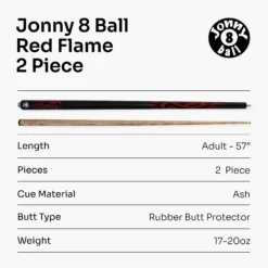 Jonny 8 Ball Jonny 8 Ball 57 Inch 2 Piece RISS Pool Cue 8.5mm Elk Master Tip - Interchangeable Shaft -Billiards Shop Artboard 6 fde1a46b 3d28 4f20 8be6 bc241eb94a76