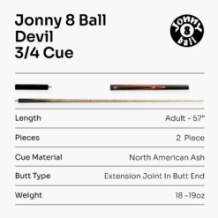 Jonny 8 Ball Jonny 8 Ball CLASSIC 3/4 Jointed English Pool Cue With 8.5mm Leather Tip -Billiards Shop Artboard 7 7b734bd3 8abb 4abf 8a4e 4d4489bc3a4d