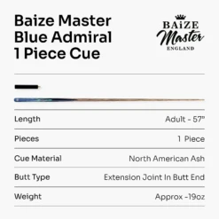 Baize Master Baize Master Blue Admiral 1 Piece Cue + 6" Mini-Butt Extension 15 Baize Master Baize Master Blue Admiral 1 Piece Cue + 6" Mini-Butt Extension -Billiards Shop Artboard 7 copy