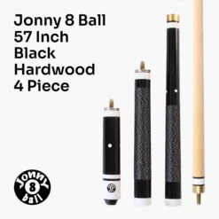 Jonny 8 Ball Jonny 8 Ball 4 Piece Hardwood Adjustable Snooker Pool Cue And SOFT CASE Set With 4 X 11mm Spare Tips -Billiards Shop Black3 2a244d5e c623 45f9 8d7c 98066252ceec