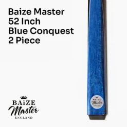 Baize Master Baize Master CONQUEST 52 Inch 2 Piece Junior Snooker Pool Cue With 9.5mm Tip -Billiards Shop Blue252 07946fda de55 4127 9325 bdcd51e15995