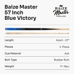 Baize Master Baize Master VICTORY 57 Inch 2 Piece Ash Snooker Pool Cue With 9.5mm Layered Tip -Billiards Shop BlueVictory8 201e036e b50e 459d 8a09 1b8df8bbad88