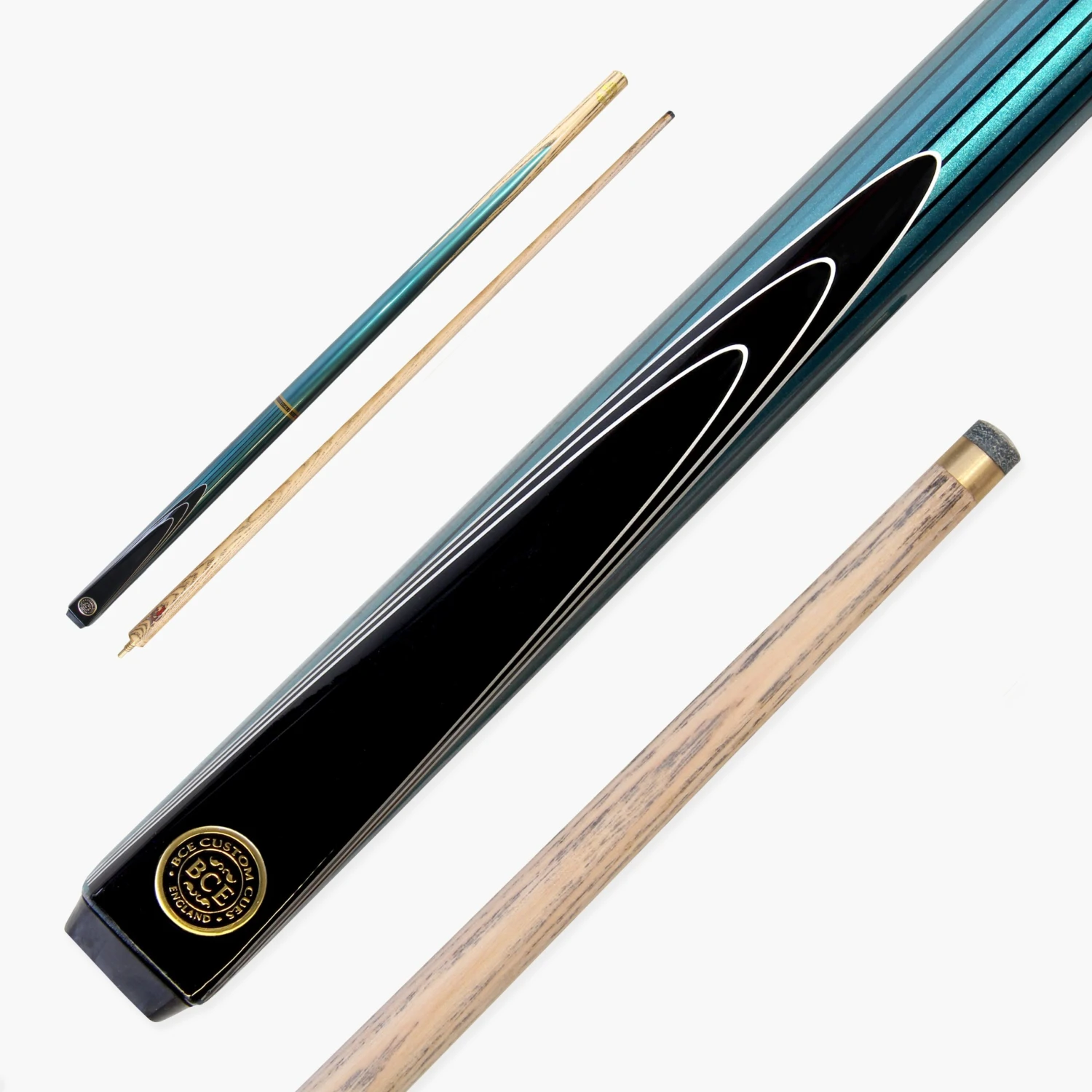 BCE Stylish BCE BLUE PINSTRIPE 2 Piece Ash Snooker Pool Cue - 9.5mm Tip 3 BCE Stylish BCE BLUE PINSTRIPE 2 Piece Ash Snooker Pool Cue - 9.5mm Tip