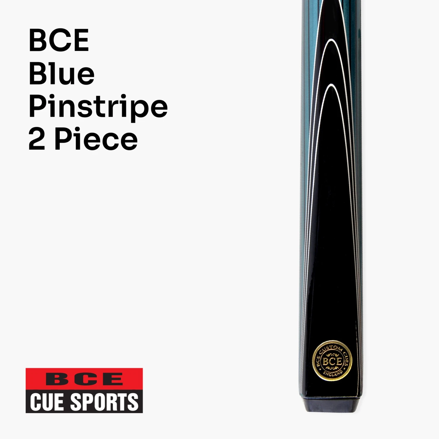 BCE Stylish BCE BLUE PINSTRIPE 2 Piece Ash Snooker Pool Cue - 9.5mm Tip 4 BCE Stylish BCE BLUE PINSTRIPE 2 Piece Ash Snooker Pool Cue - 9.5mm Tip - Image 2