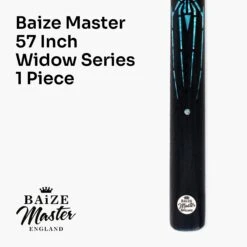 Baize Master Baize Master Widow 57 Inch One Piece English Pool Cue 8.5mm Tip With Laser Engraved Shaft Technology And Hand-Fitted Baize Master Pro Tip – Mini Butt Included -Billiards Shop Blue Spider 2