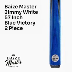 Baize Master Baize Master Jimmy White VICTORY 57 Inch Cue And Case Set 9.5mm Tip With Black Hard Case -Billiards Shop Blue Victory 2