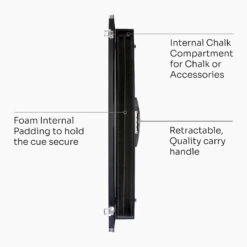 Baize Master Baize Master Jimmy White VICTORY 57 Inch Cue And Case Set 9.5mm Tip With Black Hard Case -Billiards Shop Blue Victory 7