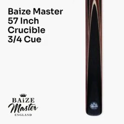 Baize Master Baize Master 3/4 CRUCIBLE Hand Spliced 57 Inch Ash Snooker Pool Cue With 9.5mm Tip + Mini Butt Extension -Billiards Shop Brown23Q