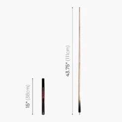 Baize Master Baize Master 3/4 CRUCIBLE Hand Spliced 57 Inch Ash Snooker Pool Cue With 9.5mm Tip + Mini Butt Extension -Billiards Shop Brown63Q