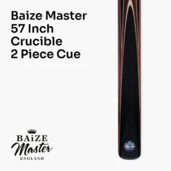 Baize Master Baize Master CRUCIBLE 57 Inch 2 Piece Centre Joint Ash Snooker Pool Cue With 9.5mm Tip + Mini Butt Extension -Billiards Shop Brown 2 2pc