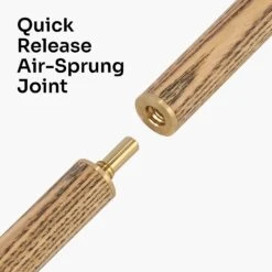 Baize Master Baize Master CRUCIBLE 57 Inch 2 Piece Centre Joint Ash Snooker Pool Cue With 9.5mm Tip + Mini Butt Extension -Billiards Shop Brown 3 2pc