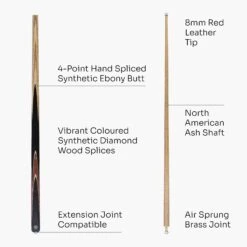 Jonny 8 Ball Jonny 8 Ball 2 Piece SNIPER 57 Inch Ash English Pool Cue With 8mm Pro Leather Tip -Billiards Shop Brown 4 79dd23d8 fc54 4f9c a791 d08e2e6456b9