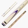 BCE BCE Stylish Cream & Purple 2-Piece Ash Snooker Pool Cue BSP-2