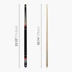 Jonny 8 Ball Jonny 8 Ball 57 Inch Adjustable 4 Piece Pool Cue 8mm Tip - Shorten To 45 Inch -Billiards Shop Flame 5