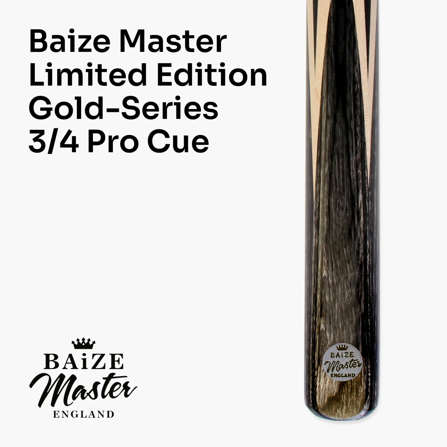 Baize Master BAIZE MASTER Limited Edition Gold Series 58 Inch ¾ Jointed Professional Snooker Pool Cue 9.5mm With Hand-fitted Medium Pro Layered Tip – Polished And Finished Locally In The UK! 4 Baize Master BAIZE MASTER Limited Edition Gold Series 58 Inch ¾ Jointed Professional Snooker Pool Cue 9.5mm With Hand-fitted Medium Pro Layered Tip – Polished And Finished Locally In The UK! - Image 2