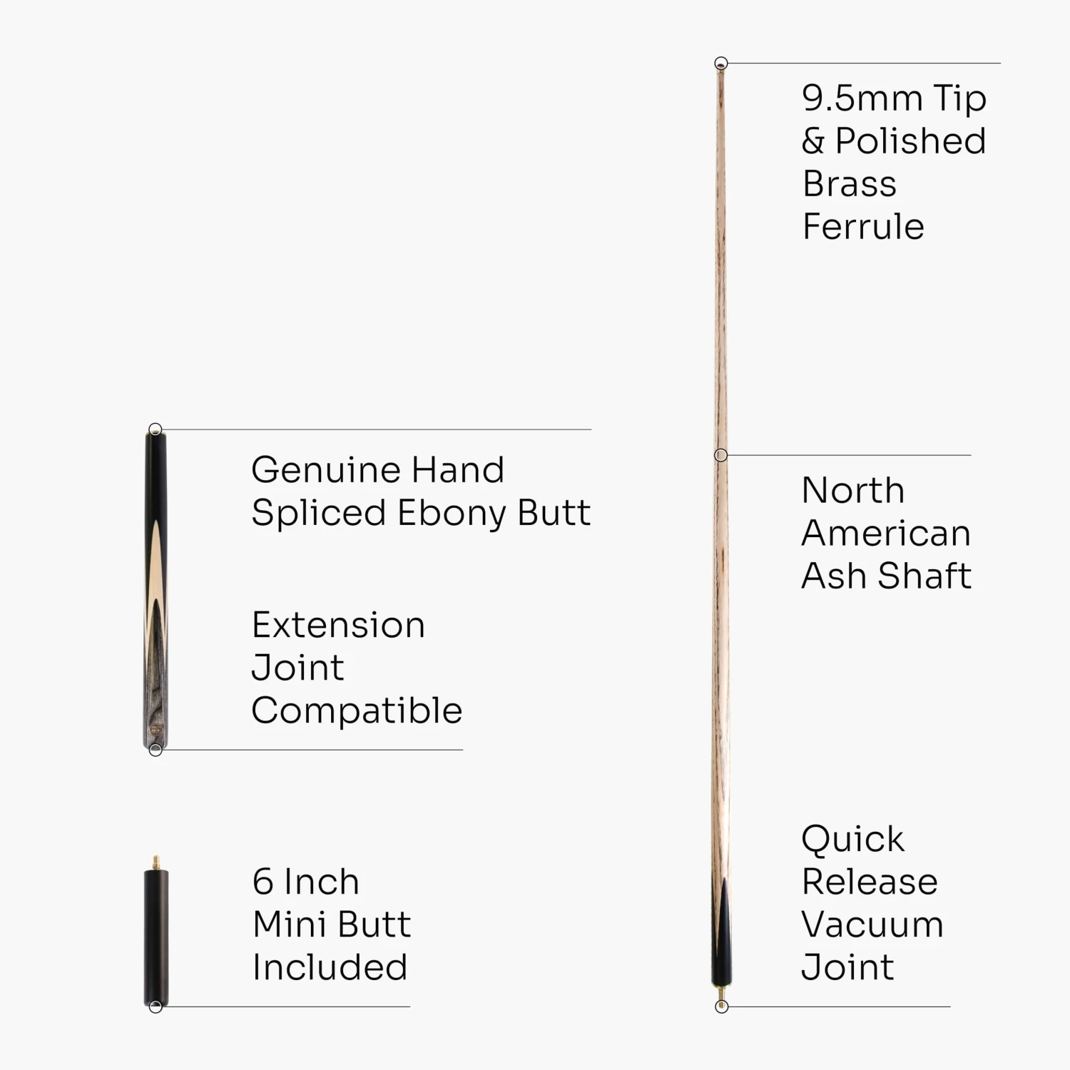 Baize Master BAIZE MASTER Limited Edition Gold Series 58 Inch ¾ Jointed Professional Snooker Pool Cue 9.5mm With Hand-fitted Medium Pro Layered Tip – Polished And Finished Locally In The UK! 7 Baize Master BAIZE MASTER Limited Edition Gold Series 58 Inch ¾ Jointed Professional Snooker Pool Cue 9.5mm With Hand-fitted Medium Pro Layered Tip – Polished And Finished Locally In The UK! - Image 5