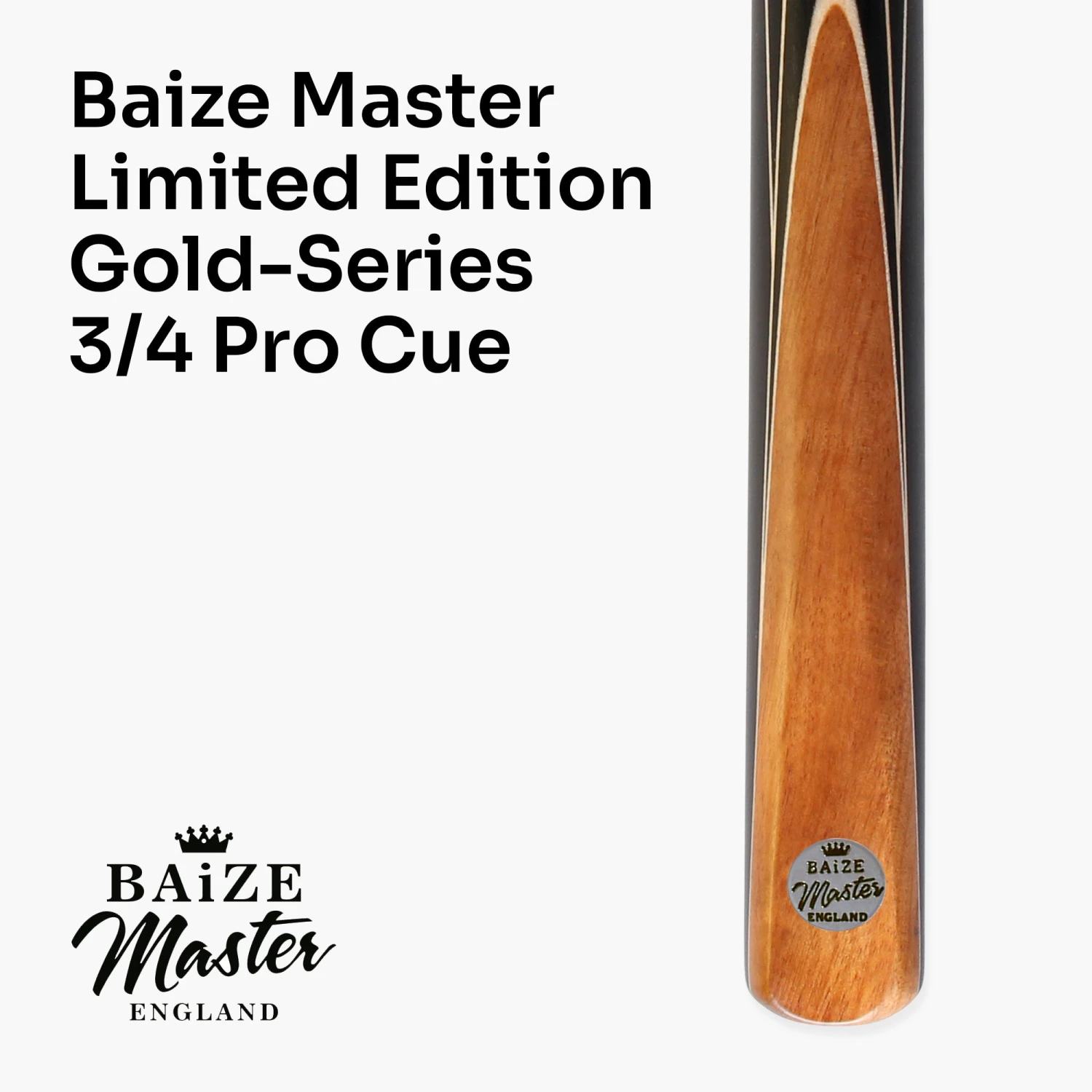 Baize Master BAIZE MASTER Limited Edition Gold Series 58 Inch ¾ Jointed Professional Snooker Pool Cue 9.5mm With Hand-fitted Medium Pro Layered Tip – Polished And Finished Locally In The UK! 12 Baize Master BAIZE MASTER Limited Edition Gold Series 58 Inch ¾ Jointed Professional Snooker Pool Cue 9.5mm With Hand-fitted Medium Pro Layered Tip – Polished And Finished Locally In The UK! - Image 10