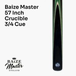 Baize Master Baize Master 3/4 CRUCIBLE Hand Spliced 57 Inch Ash Snooker Pool Cue With 9.5mm Tip + Mini Butt Extension -Billiards Shop Green23Q