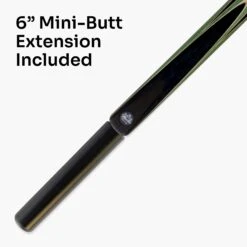 Baize Master Baize Master 3/4 CRUCIBLE Hand Spliced 57 Inch Ash Snooker Pool Cue With 9.5mm Tip + Mini Butt Extension -Billiards Shop Green43Q