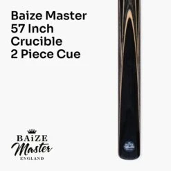 Cue + Case Baize Master CRUCIBLE 57 Inch 2 Piece Snooker Pool Cue And Case Set 9.5mm Tip -Billiards Shop Grey22pc