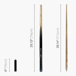 Cue + Case Baize Master CRUCIBLE 57 Inch 2 Piece Snooker Pool Cue And Case Set 9.5mm Tip -Billiards Shop Grey62pc