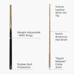 Riley Riley HD-400 ASI 2 Piece Weight Adjustable Snooker Pool Cue With WAC Technology 9.5mm Tip -Billiards Shop HD 400 4 8f0f201f 0be2 40ff b045 83dcc2c96dbb