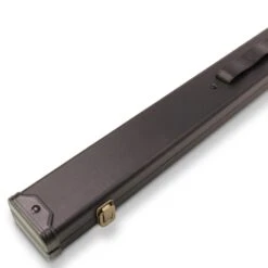 Baize Master Baize Master Deluxe PLAIN BLACK 2pc Pool And Snooker Cue Case With Metal Badge And Plastic Ends - Black White Interior