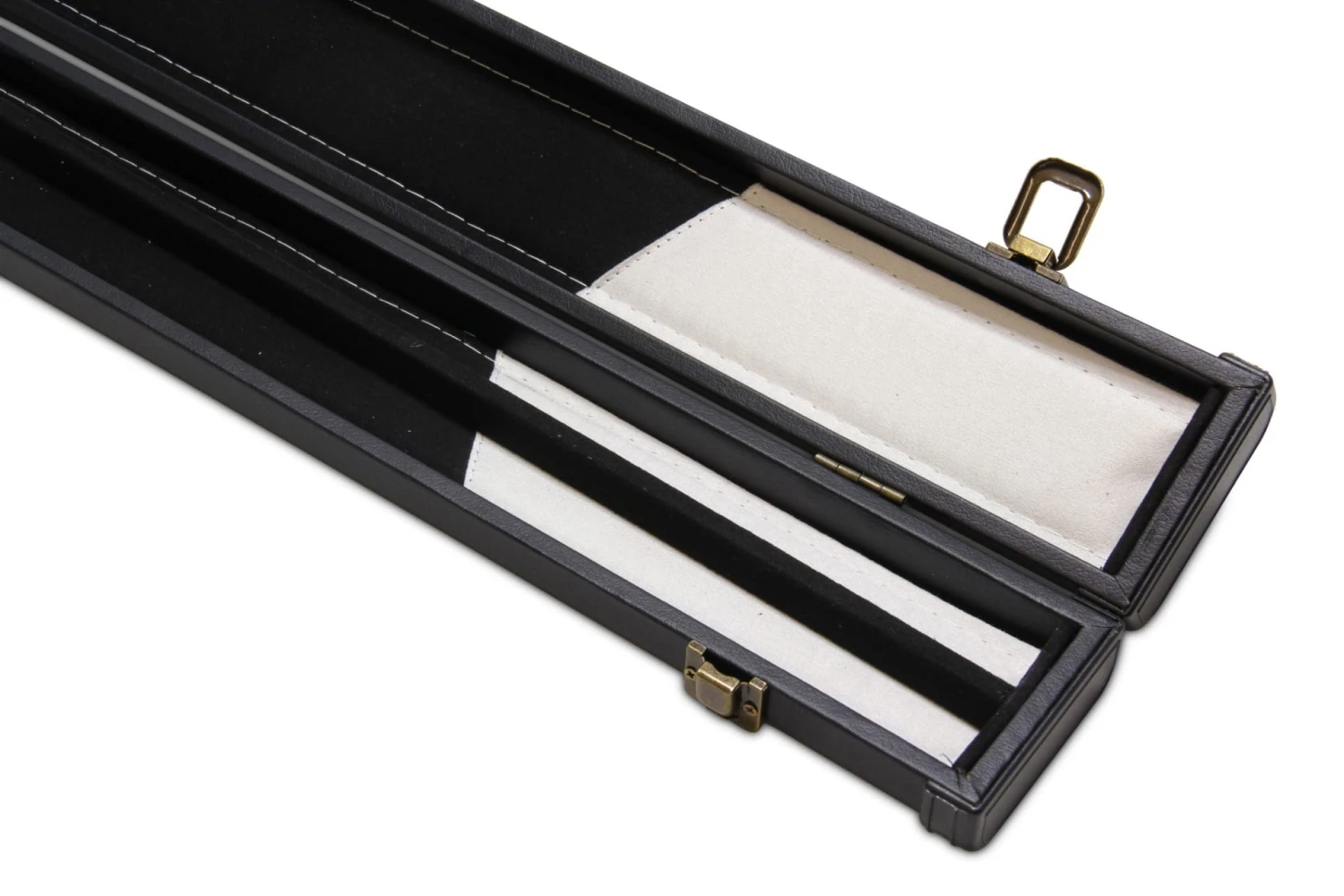 Cue & Case Plain Black 42 Inch Deluxe Junior Kids Hard Snooker Pool Cue Case For 42 Inch 2pc Cues With Black And White Interior 5 Cue & Case Plain Black 42 Inch Deluxe Junior Kids Hard Snooker Pool Cue Case For 42 Inch 2pc Cues With Black And White Interior - Image 3