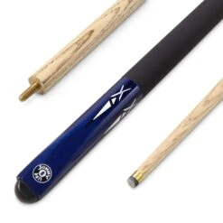 Jonny 8 Ball Jonny 8 Ball 48 Inch 2 Piece Blue Torpedo Junior Kids Snooker Pool Cue 9.5mm Tip
