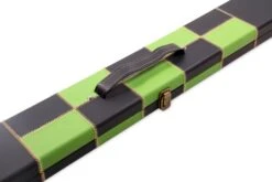 Cue & Case Deluxe 2 Piece 3 SLOT CHEQUERED Snooker Pool Cue Case With Plastic Ends -Billiards Shop IMG 17669copy