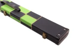 Cue & Case Deluxe 2 Piece 3 SLOT CHEQUERED Snooker Pool Cue Case With Plastic Ends -Billiards Shop IMG 17670copy