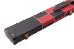 Cue & Case Deluxe 2 Piece 3 SLOT CHEQUERED Snooker Pool Cue Case With Plastic Ends -Billiards Shop IMG 17689copy