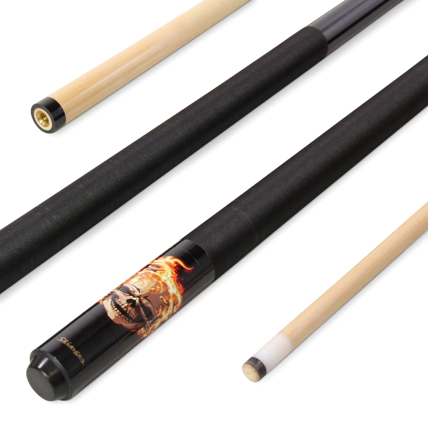 Buffalo Buffalo STINGER SKULL 57 Inch 2 Piece American Pool Cue With 12mm Tip 3 Buffalo Buffalo STINGER SKULL 57 Inch 2 Piece American Pool Cue With 12mm Tip
