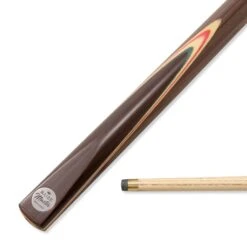Baize Master Baize Master ELITE Red Veneer Double Jointed 3pc Snooker Pool Cue With Extension Joint - 9.5mm Tip