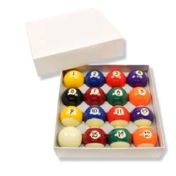 Cue + Case Funky Chalk Junior ECONOMY Spots And Stripes Numbered Kids Pool Balls - 1 5/8" (41mm)